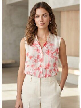 Equipment 100 % silk sleeveless blouse size XS